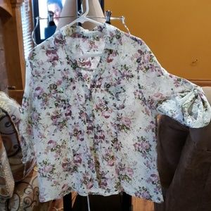Eden an olive button down blouse